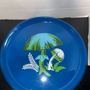 Vintage Retro 1960s 70s Merry Mushroom Serving Tray Plate